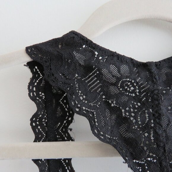 FELINA Lace Racerback‎ Wireless Bra Bralette Stretch Black - Size Medium - Picture 11 of 14